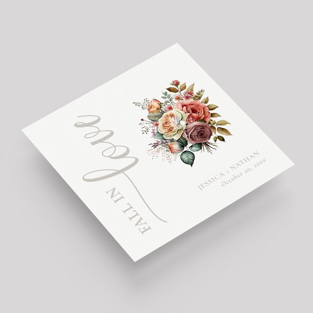 Fall i Kärlek med Anpassadet Bröllop Pappersservett (Fall in Love with These Customizable Wedding Napkins)