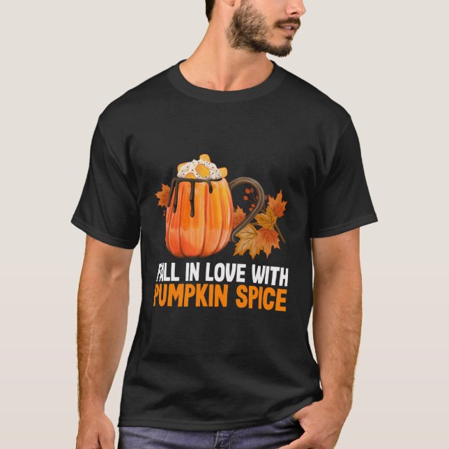 Fall i Kärlek med den utskjutande Autum för pumpad T Shirt (Framsida)