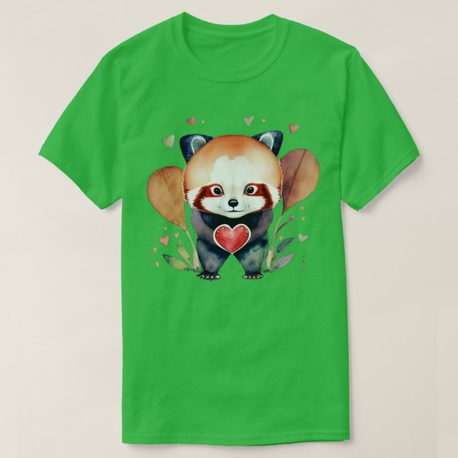 Fall i kärlek med denna Kawai Red Panda T Shirt (Design framsida)