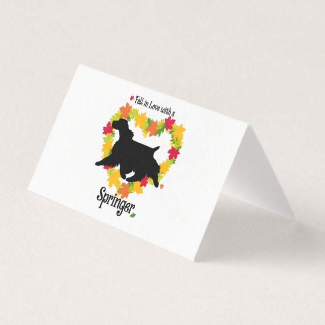 Fall i Kärlek med en Springer-spanel Kort (Framsida)