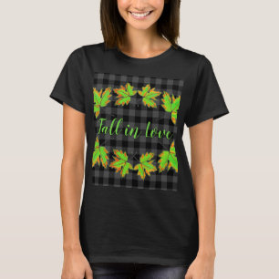 Fall i Kärlek med Grönt Maple Löv T Shirt
