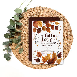 Fall i Kärlek med Höst löv babyskor Inbjudningar