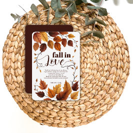 Fall i Kärlek med Höst löv babyskor Tack Kort