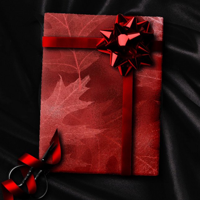 Fall i Kärlek med hösten | Crisp Candy Apple Red Presentpapper (Skapare uppladdad)