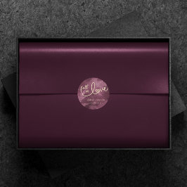 Fall i Kärlek med hösten | Lila Jewel Tone Runt Klistermärke