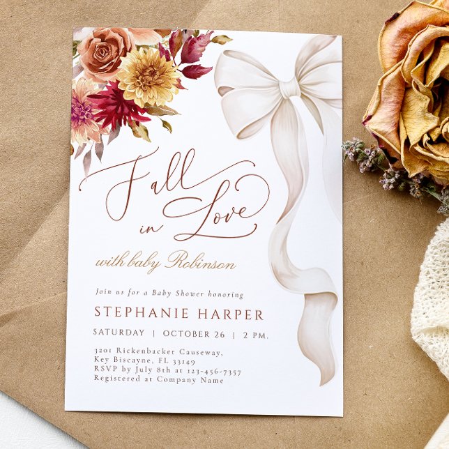 Fall i Kärlek med inbjudan till babyvisningsprogra (Skapare uppladdad)