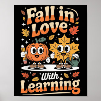 Fall i Kärlek med inlärning av höststilslärare Poster