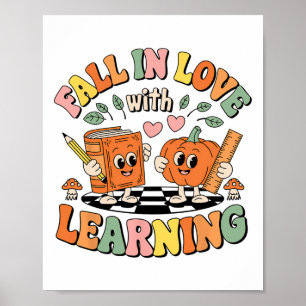 Fall i Kärlek med inlärning av rebelllärare på hös Poster