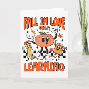 Fall i Kärlek med inlärningslärare Ki i Thanksgivi Kort
