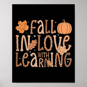 Fall i Kärlek med inlärningslärarhöstpumpa Poster