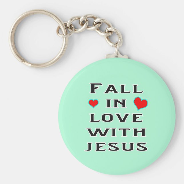 Fall i Kärlek med Jesus Nyckelring (Framsidan)