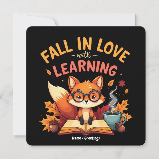 Fall i Kärlek med Learning Funny Halloween Design  Inbjudningar (Framsida)