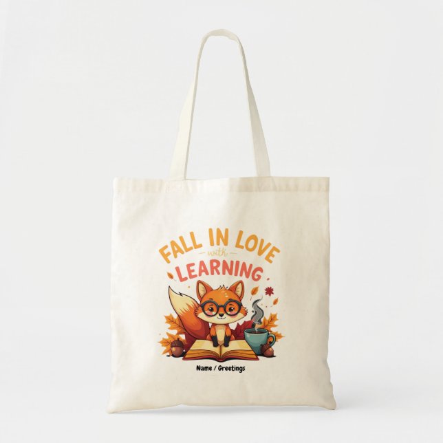 Fall i Kärlek med Learning Funny Halloween Design  Tygkasse (Framsidan)
