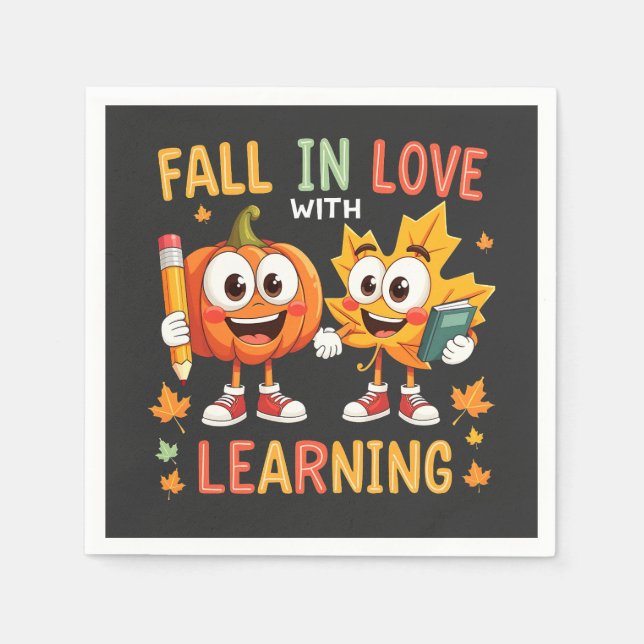 Fall i Kärlek med Learning Teaching School Pappersservett (Framsidan)