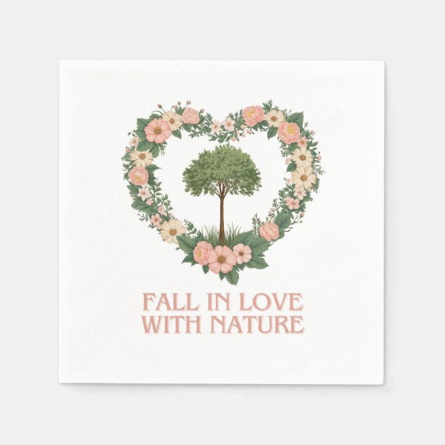 Fall i Kärlek med natur Pappersservett (Framsidan)