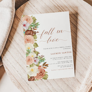 Fall i Kärlek - Minimal Möhippa för höst Inbjudningar