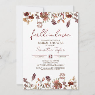 Fall i Kärlek, Möhippa, Bride Luncheon Inbjudningar