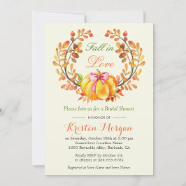 Fall i Kärlek Möhippa - höstpumpa Blommigt Inbjudningar