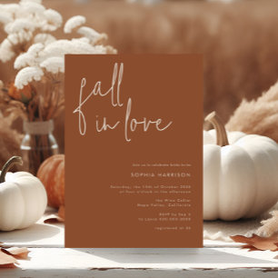 Fall i Kärlek-Möhippan med minimalistisk terracott Inbjudningar