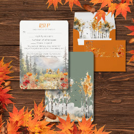 Fall i Kärlek Mountain Bröllop OSA Card