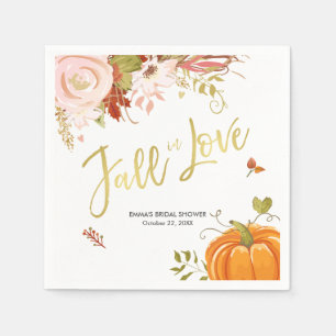 Fall i Kärlek Napkins Möhippa Fall Baby dusch Pappersservett