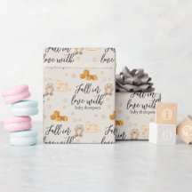 Fall i Kärlek Neutralt Baby Shower Anpassningsbar