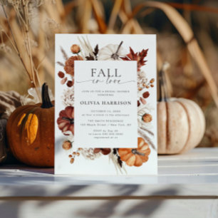 Fall i Kärlek Neutralt Pumpkin Ram Möhippa Inbjudningar