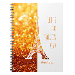Fall i kärlek Paris | Romantic Eiffel Torn Anteckningsbok