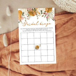 Fall i kärlek Pumpa med Blommig Bröllopsbingo
