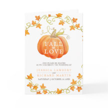 Fall i kärlek pumpa vattenfärgen bröllop