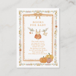 Fall i Kärlek Pumpkin Baby Shower Bokar för Baby Tilläggskort