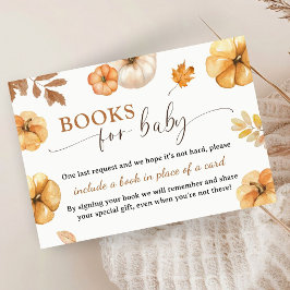 Fall i Kärlek Pumpkin Baby Shower Bokar för Baby Tilläggskort
