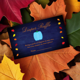 Fall i Kärlek Pumpkin Baby Shower Diaper Raffle Tilläggskort