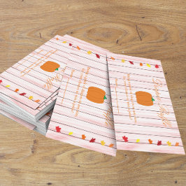 Fall i Kärlek Pumpkin Baby Shower Diaper Raffle Tilläggskort