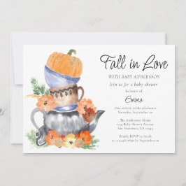 Fall i Kärlek Pumpkin Baby Shower-inbjudan Inbjudningar
