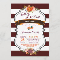 Fall i Kärlek Pumpkin Baby Shower-inbjudningskort