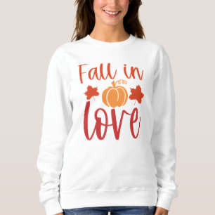 Fall i Kärlek Pumpkin Blommigt T Shirt