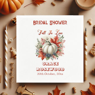 Fall i Kärlek Pumpkin Land Rustic Möhippa Pappersservett