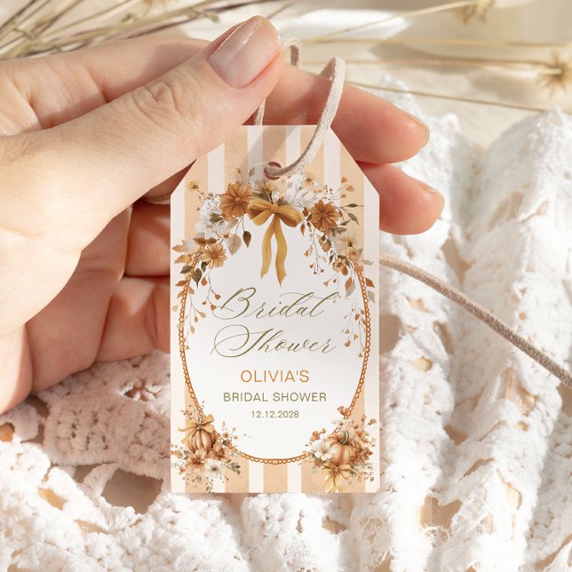 Fall i Kärlek Pumpkin Möhippa Tack Presentetikett (Skapare uppladdad)