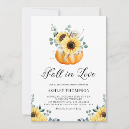 Fall i Kärlek Pumpkin- och SolrossolrosMöhippa Inbjudningar