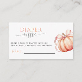 Fall i Kärlek Pumpkin Rosa Bow Diaper Raffle Tilläggskort