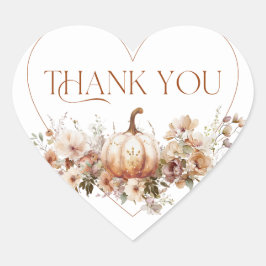 Fall i kärlek Pumpkin Wildbloms Möhippa Hjärtformat Klistermärke