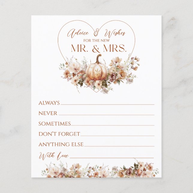 Fall i kärlek Pumpkin WildBlor Möhippa Wish (Framsida)