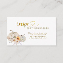 Fall i Kärlek Pumpkins Möhippa Recipe-begäran Tilläggskort