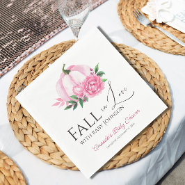 Fall i Kärlek Rosa Pumpkin Rustic Baby Shower Pappersservett