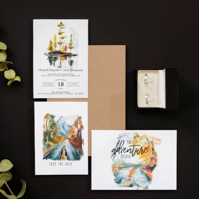 Fall i Kärlek | Rustic Autumn Bröllop Inbjudningar (Skapare uppladdad)