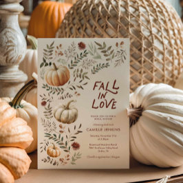 Fall i Kärlek Rustic Autumn Möhippa Inbjudningar