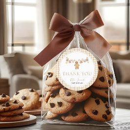 Fall i Kärlek Rustic Baby Clothesline Baby Shower Runt Klistermärke