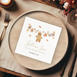 Fall i Kärlek Rustic Boho Fall Baby Shower Pappersservett