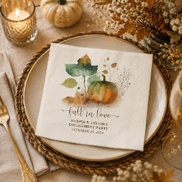Fall i Kärlek Rustic Elegant Pumpkin Pappersservett